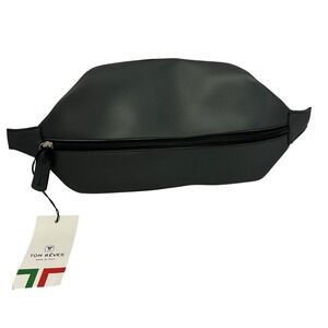 Tom Reves‎ Bicolor Antracite Toiletry Bag Made In Italy Black Gray Dopp Kit NEW